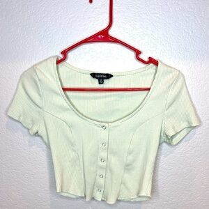 B3.33 GLASSONS Crop top. Button down size small